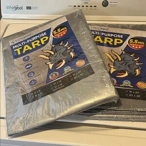 2 TICON Medium Duty Gray Tarp 5.5 MIL 6’x8’
